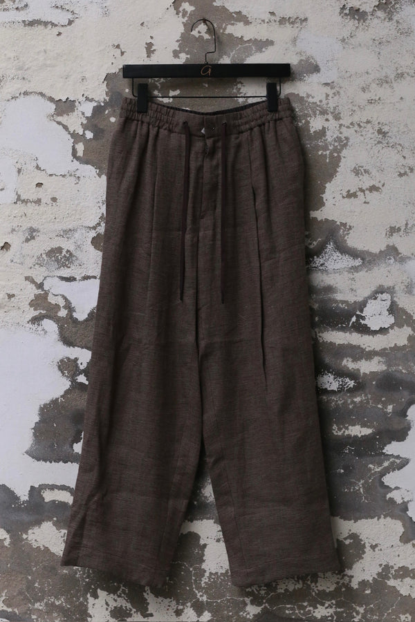 DEVOA 25 Spring/Summer Straight Elastic Drawstring Pants DVA-PTJ-SLCB-BROWN GRAY